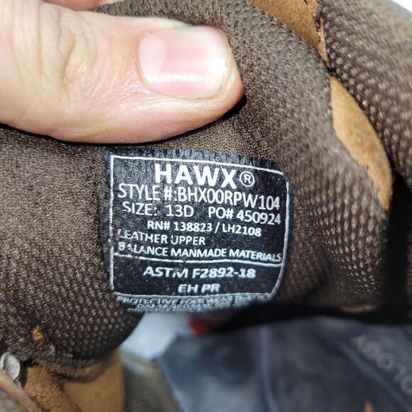Hawx Boots Mens Sz 13 D Brown Enduro Comp Toe Gorpcore Workwear Leather Shoes main image 16